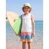 image:imageSILKWORLD Boys Swim Trunks with Compression Liner Quick Dry Bathing Suit NoChafing Swimming Shorts for Kids Swimwear 5T16YYellow Pink Ice Cream