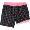 image:imageSILKWORLD Boys Swim Trunks with Compression Liner Quick Dry Bathing Suit NoChafing Swimming Shorts for Kids Swimwear 5T16YBlack Ice Cream