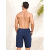 image:imageSILKWORLD Mens Swim Trunks with Compression Liner 9 Inch QuickDry Bathing Suit Beach Cargo Shorts with Zipper PocketsA03navy