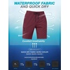 image:imageSILKWORLD Mens Swim Trunks with Compression Liner 9 Inch QuickDry Bathing Suit Beach Cargo Shorts with Zipper PocketsA05wine Red