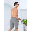 image:imageSILKWORLD Mens Swim Trunks with Compression Liner 9 Inch QuickDry Bathing Suit Beach Cargo Shorts with Zipper PocketsA08light Grey