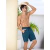 image:imageSILKWORLD Mens Swim Trunks with Compression Liner 9 Inch QuickDry Bathing Suit Beach Cargo Shorts with Zipper PocketsA09copen Blue
