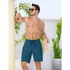image:imageSILKWORLD Mens Swim Trunks with Compression Liner 9 Inch QuickDry Bathing Suit Beach Cargo Shorts with Zipper PocketsA09copen Blue