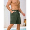 image:imageSILKWORLD Mens Swim Trunks with Compression Liner 9 Inch QuickDry Bathing Suit Beach Cargo Shorts with Zipper PocketsArmy Green