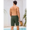 image:imageSILKWORLD Mens Swim Trunks with Compression Liner 9 Inch QuickDry Bathing Suit Beach Cargo Shorts with Zipper PocketsArmy Green