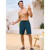 image:imageSILKWORLD Mens Swim Trunks with Compression Liner 9 Inch QuickDry Bathing Suit Beach Cargo Shorts with Zipper PocketsCobalt Blue