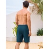 image:imageSILKWORLD Mens Swim Trunks with Compression Liner 9 Inch QuickDry Bathing Suit Beach Cargo Shorts with Zipper PocketsCobalt Blue