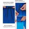 image:imageSILKWORLD Mens Swim Trunks with Compression Liner 9 Inch QuickDry Bathing Suit Beach Cargo Shorts with Zipper PocketsGradientblue