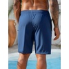 image:imageSILKWORLD Mens Swimming Trunks with Compression Liner 2 in 1 QuickDry 9 Swim Shorts with Zipper PocketsCopenhagen Blue